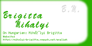 brigitta mihalyi business card